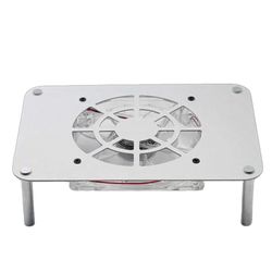 reitittimet jäähdytysalustan tuulettimen teline 12cm 14cm verkko WIFI-teline WIFI-laatikko isäntä jäähdytys hopea
