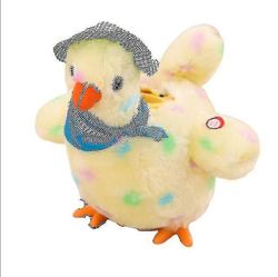 Brogiao En høne Funny Chicken Toy Legge Egg plysj Elektrisk musikk Dancing Kids Gift-gul