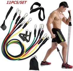 Witdreamer 11pcs/set Fitness Øvelser Resistance Bands Pull Rope Latex Tubes