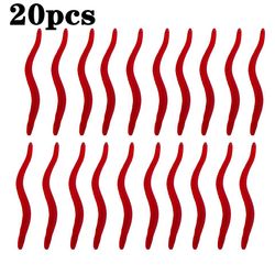 Naturtro rød orm blød lokke regnorm 20pcs red3.5cm