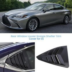 unbrand 1par bil bakre sidevindu Louver Scoop Shutter Cover Trim For Es 350 300h Shade Spoiler Deflektor