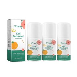 Luonnollinen deodorantti lapsille ja nuorille lapsille koko vartalo 50ml deodorantti, 1-3kpl 3pcs