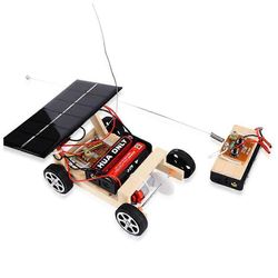 Aurinkoauton kaukosäädin RC auton koulutuslelut DIY tiedetekniikka autolelusetti lapsille Valokuvan väri