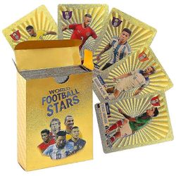 Jalkapallon MM-kisojen 2025 tähtikortit, 55 ei toistuvia jalkapallokortteja, jalkapallotähtien keräilykortit, kultafoliokeräilykortit, urheilumatka...