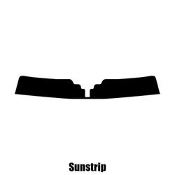 Window-Tint Sun Strip til Lexus ES 4-dørs Saloon - 2013 og nyere forskårne solstrip 5% limo sort Sunstrip