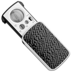 Grape Pp Smykkeforstørrelsesglas med Uv Led Light Slide Out Pocket Magnifier