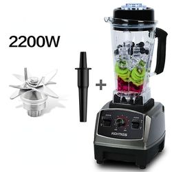 Tehosekoittimen smoothie maker, 2000w Professional työtasosekoitin 10 säädettävällä nopeudella, 2l Bpa-vapaa Tritan-säiliö, 8 ruostumattomasta terä...