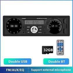 Bluetooth Transmitters 1din bil radio stereospiller fjernkontroll digital bluetooth audio musikk stereo 12v bilradio mp3-spiller usb/sd/aux-in med ...