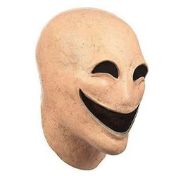 Smile No Face Man lateksi ripsiväri Full Head Horror Kasvoton naamio Cosplay Scary Alien Kypärä Halloween pukunaamio miehille Hymyile ilman kasvoja