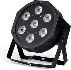 Lavavalot 7x18W ylävalot tiukalla testauksella 6in1 RGBWA UV LED Par-valot Ääni aktivoitu DMX512-ohjaus Kirkas DJ Par -valo lavajuhliin Club D