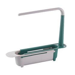 Vask Teleskopisk hylde Køkken Supplies Multifunktionelle Pull-out Storage Rack kan hænge Vask opvaskemiddel Klud Rack Verde