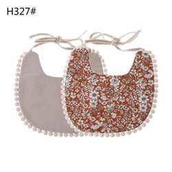 900c Baby Bib Spædbarn Burp Cloths Toddler Cotton Bib Kid Floral Håndklæde Middag Fodring Dobbeltdæk Søde Pige Bibs