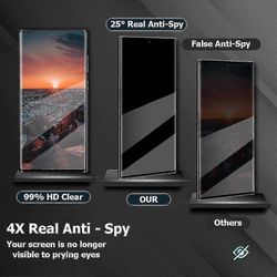 [1+2-paketti] Samsung Galaxy Note 10 Plus 6.8 tuuman yksityisyys näytönsuoja + linssi Suojaa elokuvaa, 9h kovuus karkaistu lasi, 3d taivutus, vakoi...