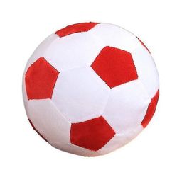 Yunshu Børn Plys fodbold fluffy fyldt pude holdbar sportsgave 20CM rød