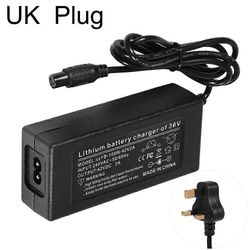 42V 2A akkulaturin virtalähde sähköskootterin tasapainotukseen Hoverboard UK Plug