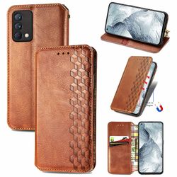 Kompatibel med Realme Gt Master Flip Case Etui Vintage Wallet Flip Cover med magnetisk lukning Coque - Blå brun
