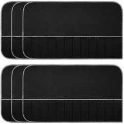 Tummumista estävät hopean säilytyspussit 6kpl hopeasuojakangas huopa ruokailuvälineiden järjestäjä Musta