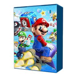 Mike 2023 Christmas Super Mario Bros Adventskalender Xmas Countdown Surprise Box 24 stk animefigurer Leker satt til barn julegaver