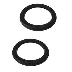 2PCS 16 tuuman 16 x 1.75 polkupyörän kiinteät renkaat polkupyörän renkaat 16 x 1.75 musta kumi ei-renkaat pyöräilyrengas