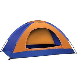 200x120x110cm Telte Udendørs Camping Bærbart Vandtæt Vandretelt Anti Uv Telt (orange)