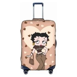 Betty Boop Travel -matkatavarakansi 18-32 tuumaa korkea, joustava, paksuuntunut tavaratilan kansi, pölytiivis ja naarmuuntumaton matkalaukun suojak...