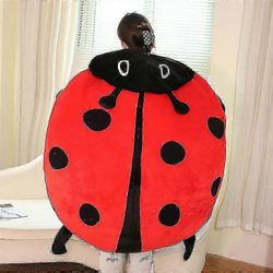 100cm puettava hyönteinen pehmo lelut leppäkerttu täytetty tyyny hauska juhla cosplay nukke täytetty pehmeä pehmo makuutyyny lasten lahjat 60cm