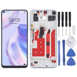 YHTEENSOPIVA LCD-näyttö Huawei P40 Lite 5G Digitizerille Täysi kokoonpano kehyksellä Violetti