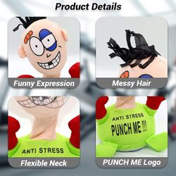 Heytea Stressinlievityslelut Moottoroitu stressinvastainen lyöntipehmolelu, pöytäkoneen nyrkkeilysäkki, vihanhallintalelut, hauska lahja lapsille a...