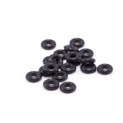 BodyJewelryOnine O-ring pakke af 20 sorte gummi perfekt til tunneler stik konus holder 8g (3.2 mm)