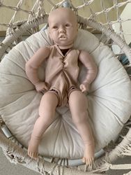 Genfødsel dukke 22inch genfødt dukke kit saskia med tænder søde ansigt polular kit af Bonnie cute gave