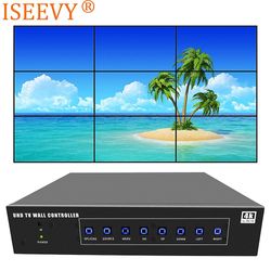 Ronaldo ISEEVY 4K Video Wall Controller 3x3 2x4 4x2 TV Wall Controller støtter 3840 * 2160@60Hz HDMI DP Multip