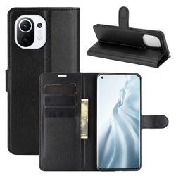 König Taske Mobiltelefonbeskytter til Xiaomi Mi 11 Case Flip Cover Bag Cases Kofanger Sort