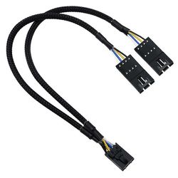 RGB-jakaja Corsair RGB HUBille, valaistussolmun ytimelle ja ICUE Commander CORE XT 4-nastainen uros-naaras Musta