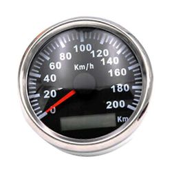 85mm 200KM/H GPS nopeusmittari 9-32V punaisella taustavalolla matkamittari sopii kaikenlaisiin autoihin hopea ja musta
