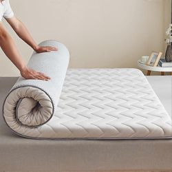 Japanilainen futon-lattiapatja, kokoontaitettava matkoille ja retkeilyyn, tatamityylinen, kannettava makuualusta, harmaa, 31 x 75 tuumaa