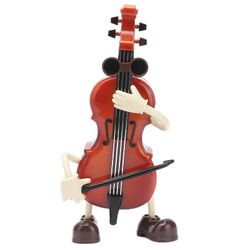 Music Box Cello Formet Swing Base Klassisk musikk Box Barn Gift Home Dekorasjon SVART