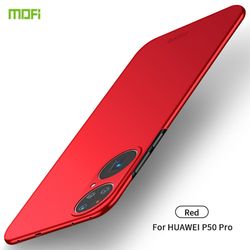 For Huawei P50 Pro frostet PC-deksel Rød