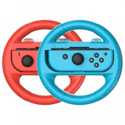 Veeki Nintendo Switch Linktil 3-i-1 Joy Con tilbehørspakke, Nintendo Switch Joy Con greb, gokart rat tilbehør