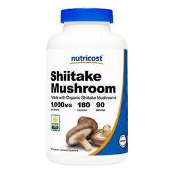 Nutricost orgaaniset shiitake-sienikapselit, 1000 mg, 180 laskea