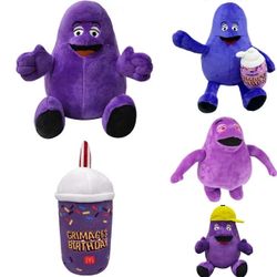 Hcankcan 1-2kpl Grimace Birthday Grimace Grimace Pehmo Toy Grimace Shake Plush Color Doll Game Täytetty eläin Pehmeä lelu Maskotti Pullo Gift Boy K...
