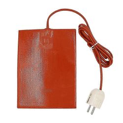 300 W silikoniöljypohjan lämmitystyyny, vedenpitävä auton moottorin lämmitin EU-pistokkeella talvisuojaa varten Oranssi