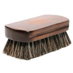 Dercass Bærbar læder tekstil rengøring børste hest hår børster til bil interiør sko taske Rengøring Børste Støv Fjernelse Værktøjer