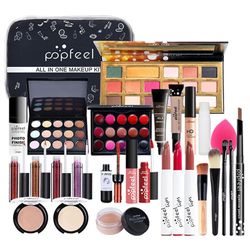 Costbuy Full Makeup Kit yhteensopiva naisten kanssa Kannettava All-in-One Face Eyes meikkisetti meikkisiveltimellä Kosmetiikkalahja KIT05