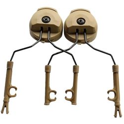 1 pari 3m Peltor Arc -kiskosovittimen kiinnityssarja kaikille kiskon ballistisille kypärille Gray