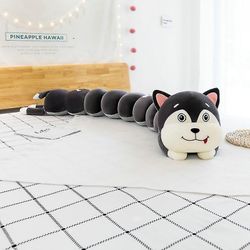 140cm Giant Caterpillar Plys legetøj Cosplay Lion Husky Dolls Tegneserie Sød lang plyspude Børns Pigers Xmas Gave løve 10cm