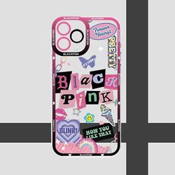 P-sort-pinks L-lisa-jisoos Telefontaske gennemsigtig til Iphone 13promax 13 14 12 11 Pro Max Mini Funda Soft Telefoon Coque Høj kvalitet z2 iphone13