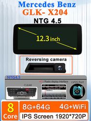 Bicaco 12,3 "til Mercedes-Benz Glk X204 2013-2015 High-definition Display Car Player Radio Bluetooth Navigation Stereo Carplay 4G Wifi 12.3 8G 64GC...