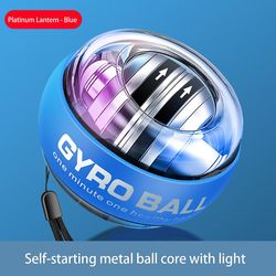 Led Gyro Power Ball Auto Start Range Gyro Power rannepallo metrin käsivarrella käsi lihasvoimakouluttaja Platinansininen LEDillä