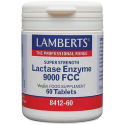 Lamberts Super Strength laktaasientsyymi 9000FCC välilehdet 60 (8412-60)