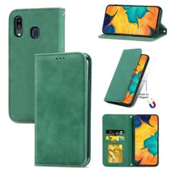Gangxun Sag Til Samsung Galaxy A20/a30 Magnetisk lukning Læder Tegnebog Cover Housse Etui Shockproof - Grøn
